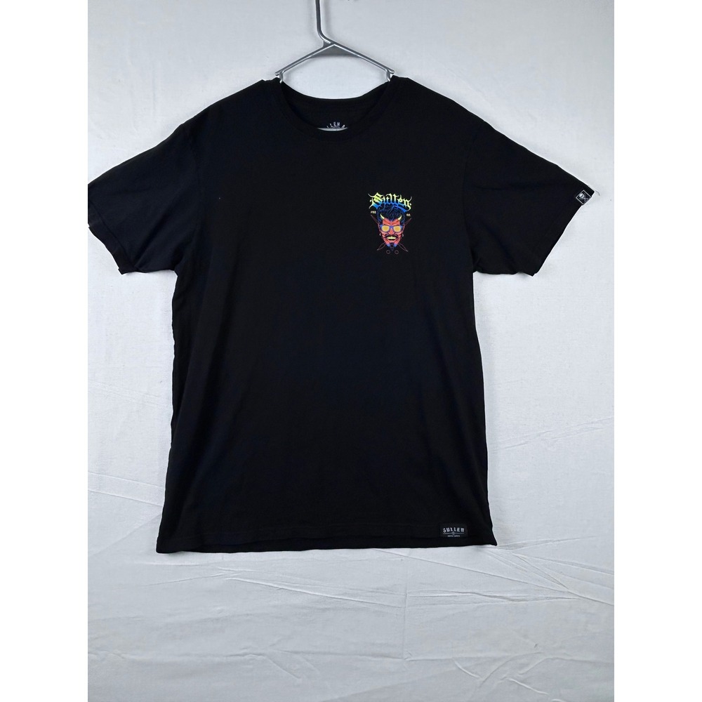 Sullen Art Collective Mens Large Black Hell of a Good Time GraphicT-Shirt Buckle